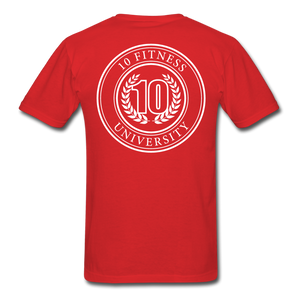10 Fitness University- Seal Unisex Short Sleeve - red