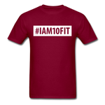 Load image into Gallery viewer, #IAM10FIT Unisex Tee - burgundy
