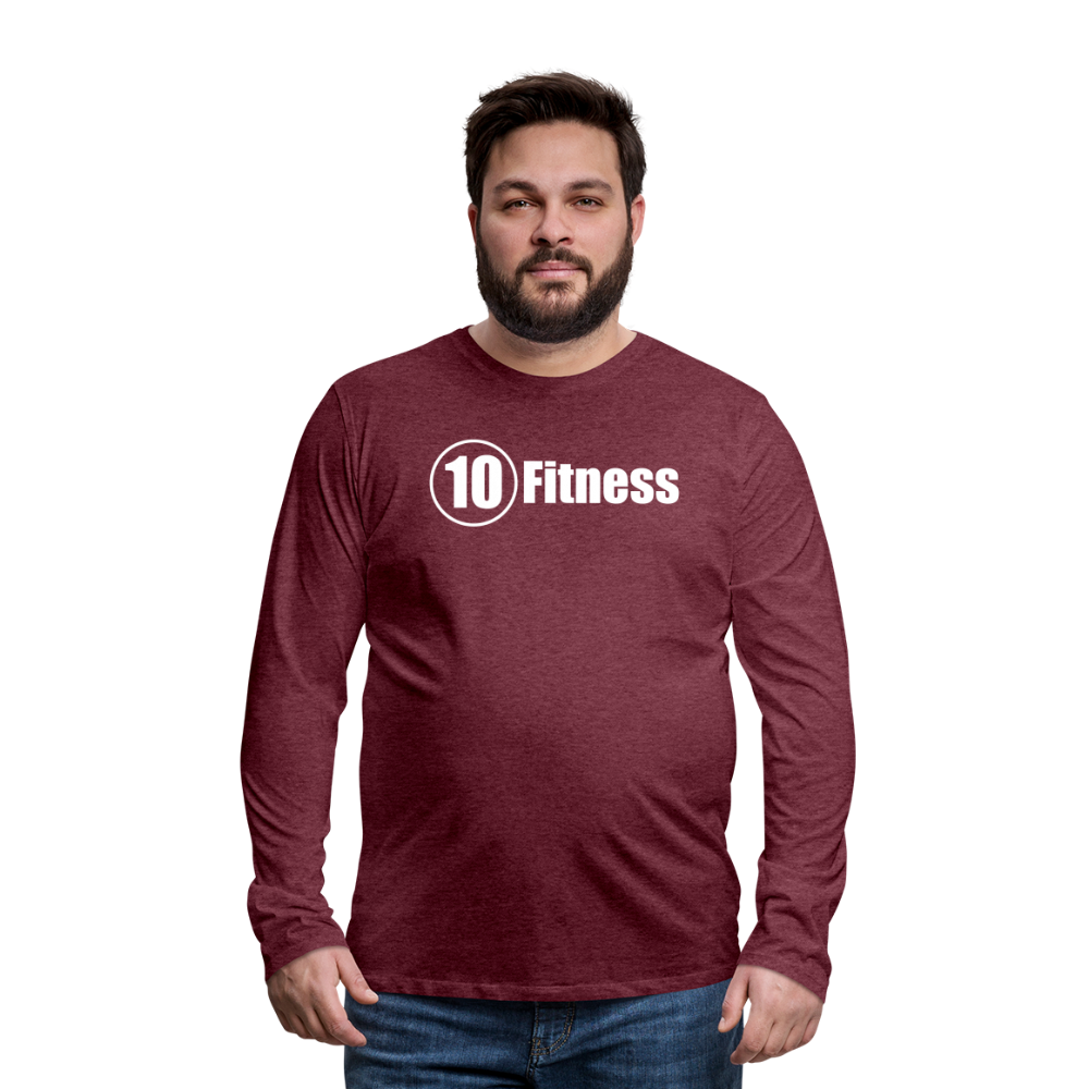 Men's Premium Long Sleeve T-Shirt - heather burgundy