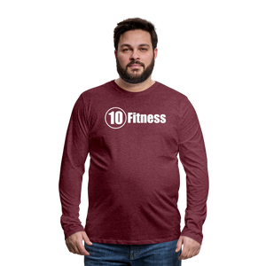 Men's Premium Long Sleeve T-Shirt - heather burgundy