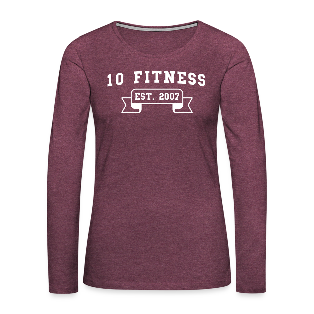 Women's Premium Long Sleeve T-Shirt - heather burgundy