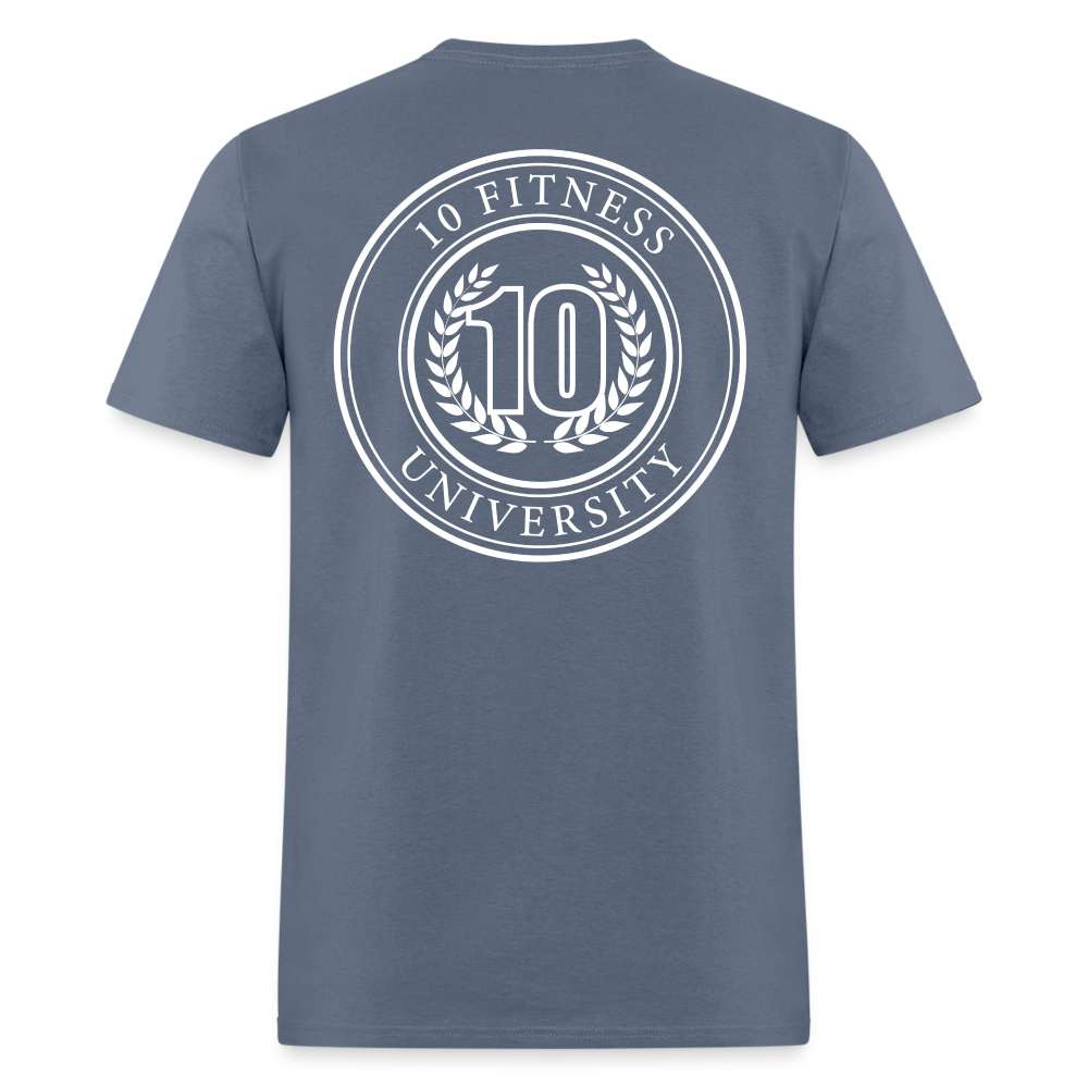 10 Fitness University- Seal Unisex Short Sleeve - denim