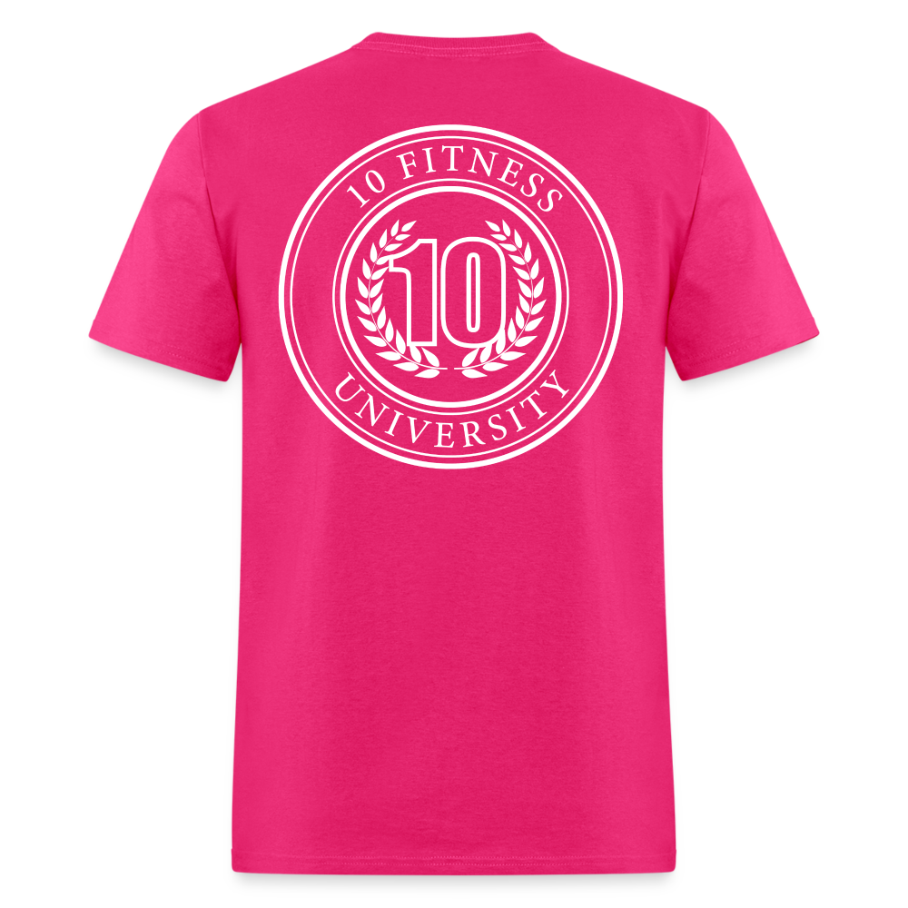 10 Fitness University- Seal Unisex Short Sleeve - fuchsia