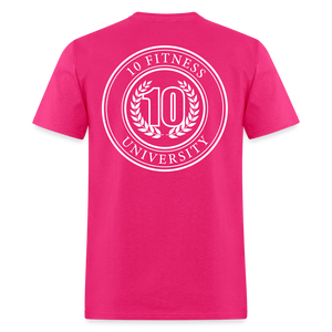 10 Fitness University- Seal Unisex Short Sleeve - fuchsia