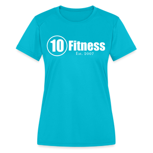 Women's Moisture Wicking Performance T-Shirt - turquoise