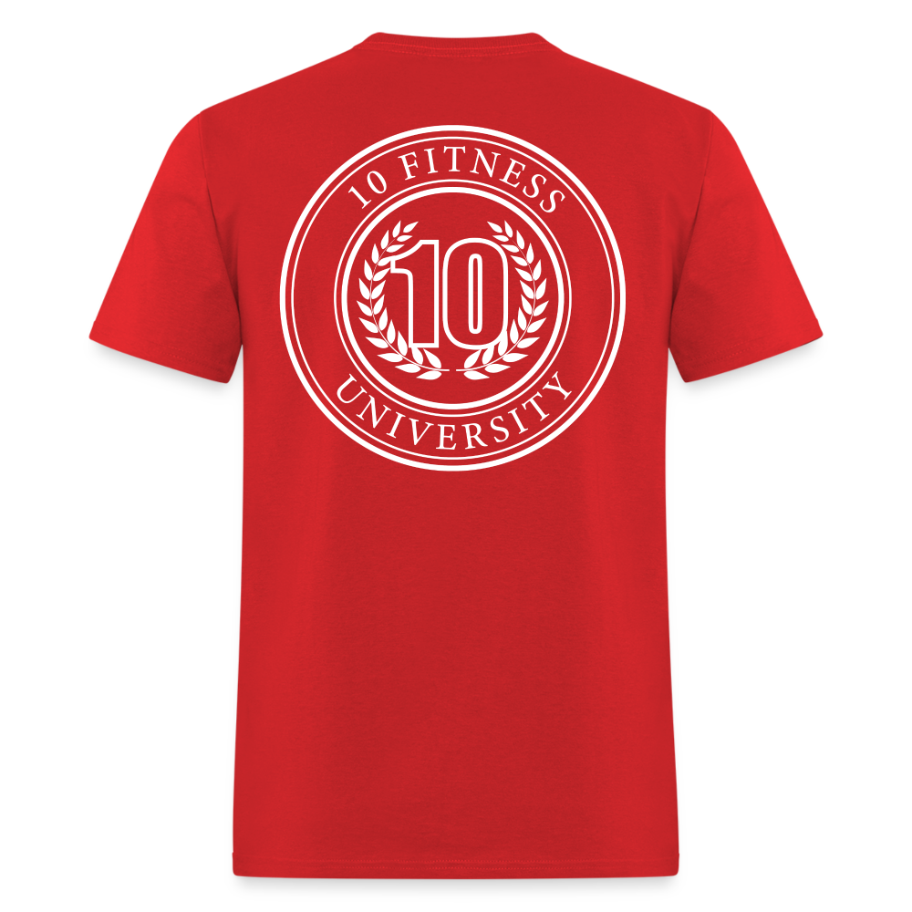 10 Fitness University- Seal Unisex Short Sleeve - red