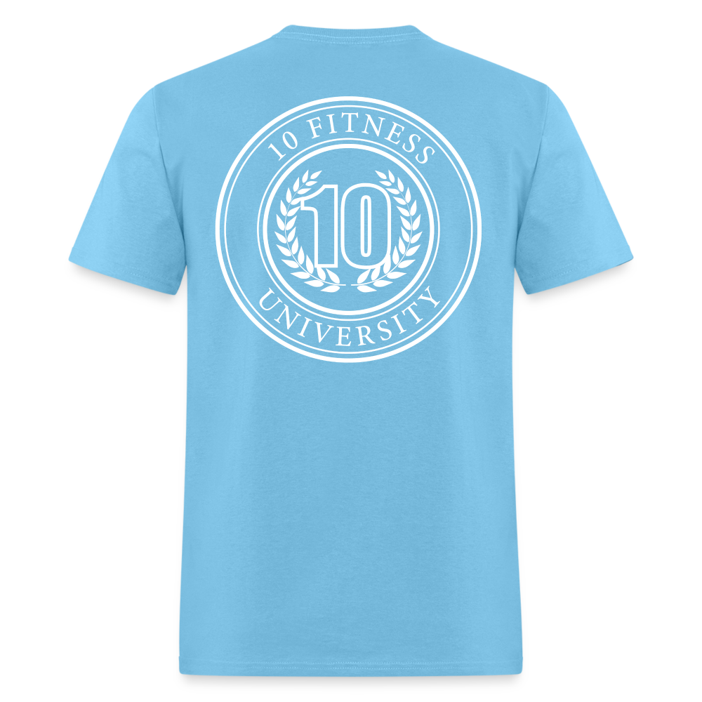 10 Fitness University- Seal Unisex Short Sleeve - aquatic blue