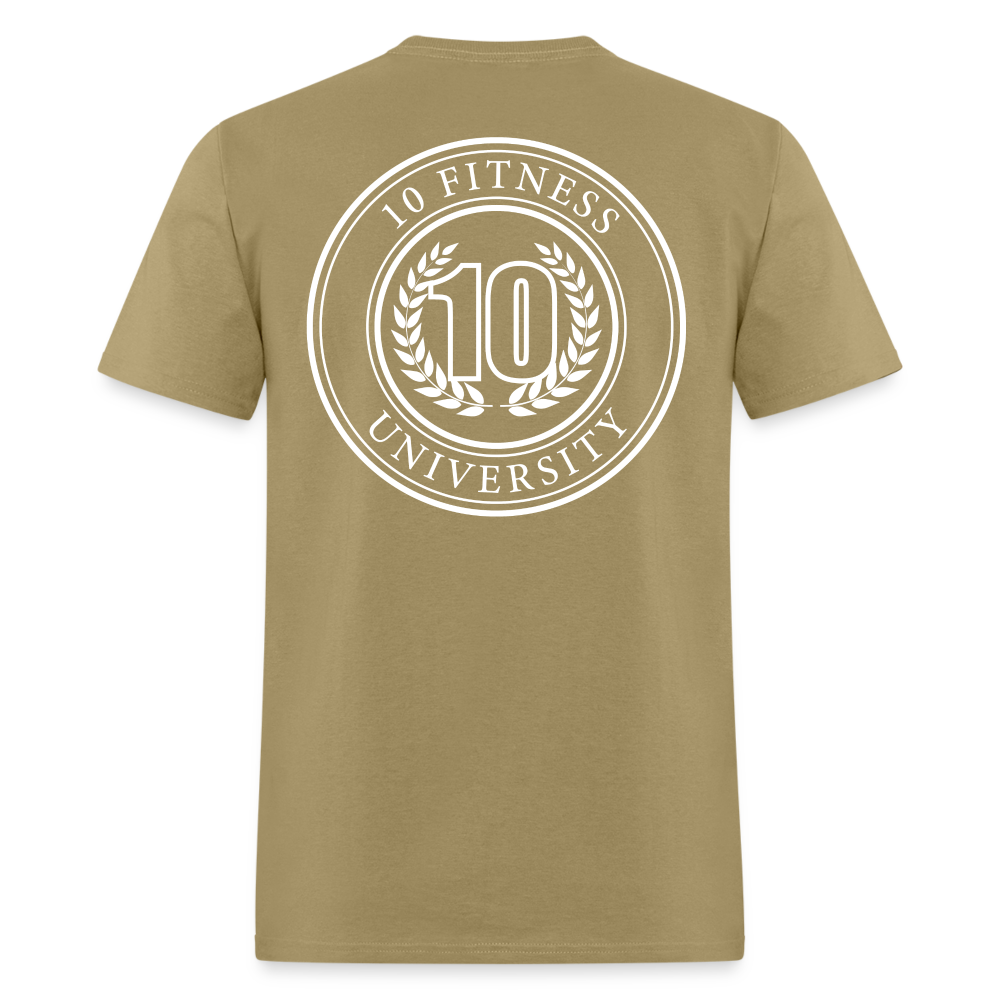 10 Fitness University- Seal Unisex Short Sleeve - khaki