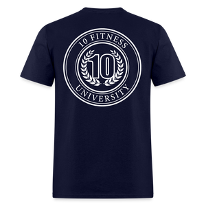 10 Fitness University- Seal Unisex Short Sleeve - navy