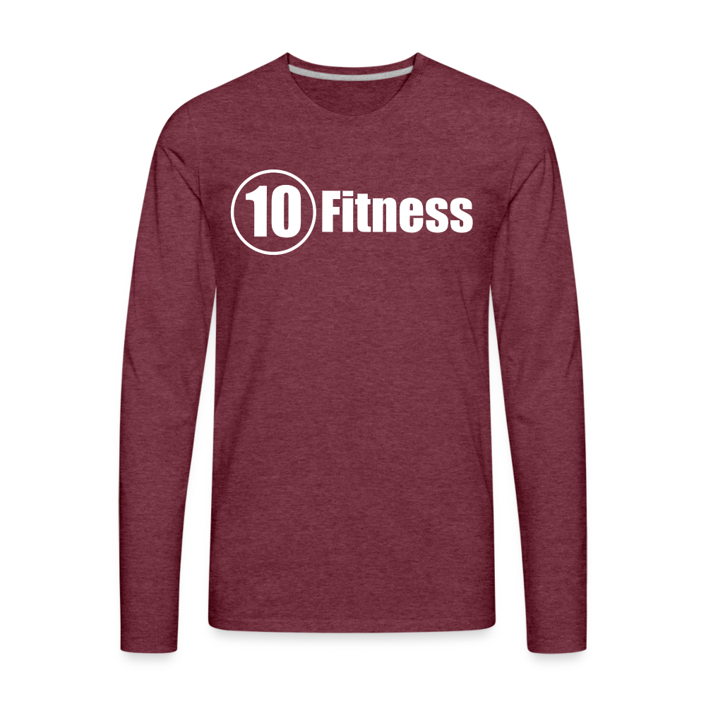 Men's Premium Long Sleeve T-Shirt - heather burgundy