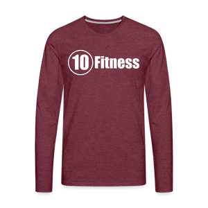 Men's Premium Long Sleeve T-Shirt - heather burgundy