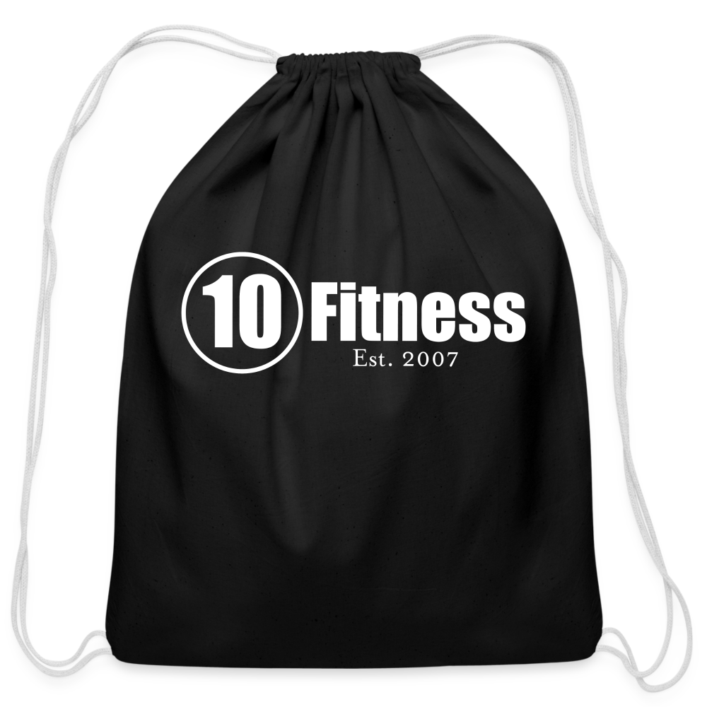 Cotton Drawstring Bag - black