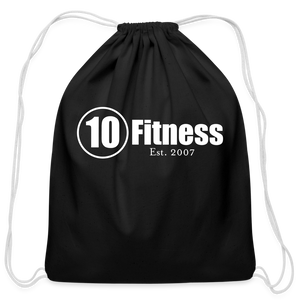 Cotton Drawstring Bag - black