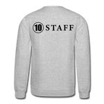 Load image into Gallery viewer, Crewneck Sweatshirt Staff Blk Ltr - heather gray
