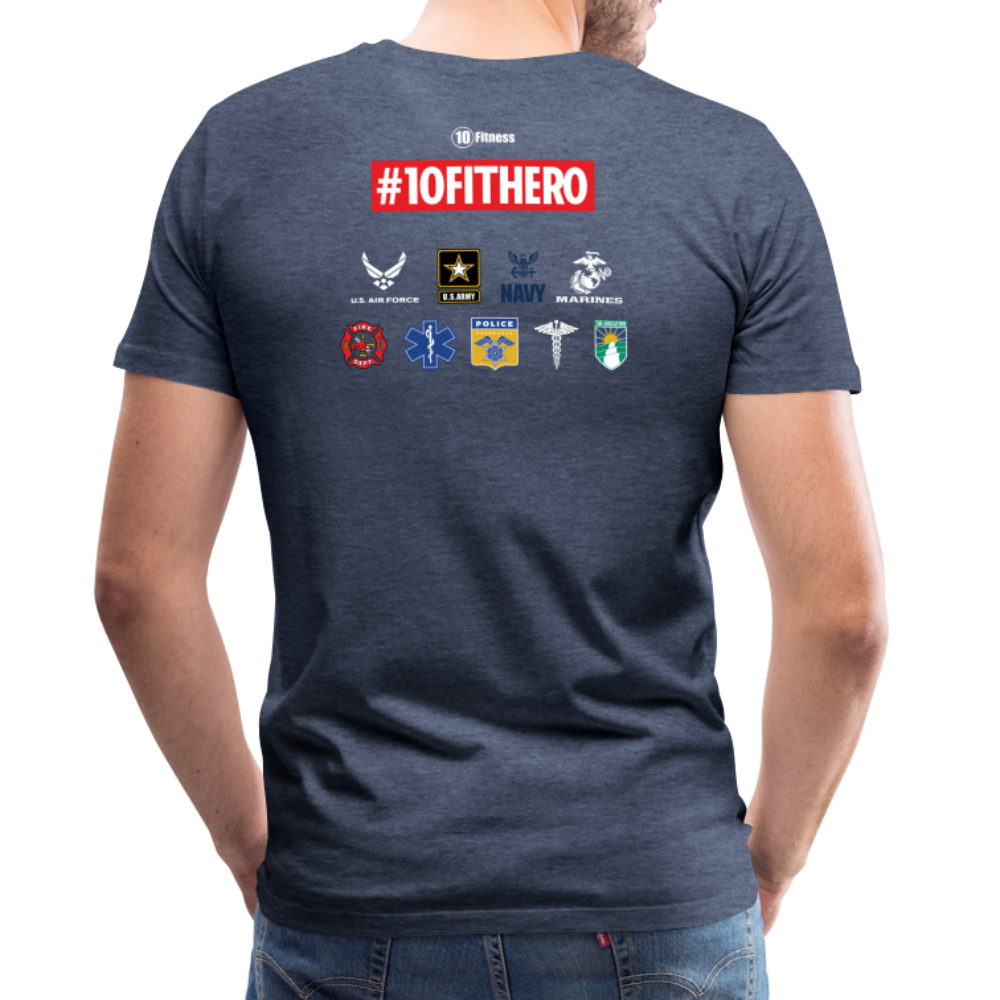 10FitHero T-Shirt - heather blue